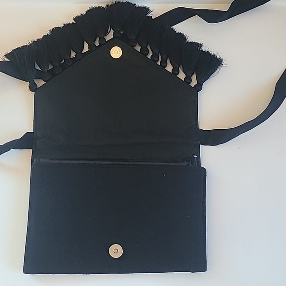 Mexican Woven Boho Fringe Geometric Gypsy Embroidered Crossbody/Clutch/Purse - Picture 8 of 11